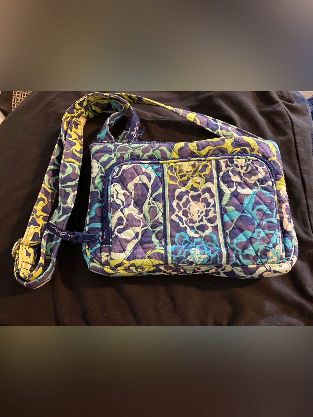 Vera Bradley Katalina Blues Floral Quilted Crossbody